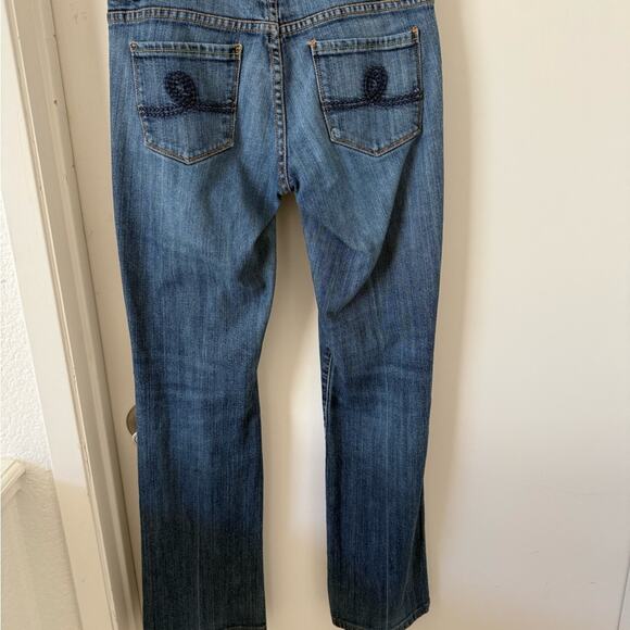 Seven7 Blue Denim Jeans Boot Cut with Red Logo Sz. 26 Y2K - Picture 1 of 6